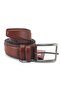 Saraç 1101 24K Men's Classic Stitched Belt Red Brown - 3