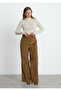 Brown Corded Fabric Velvet Viola Trousers - 6