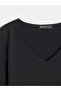 10842 V-Neck Cashmere Blend Sweater-Black - 3