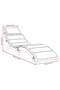 Sun Lounger with Cushion Beige Solid Wood Acacia - 3