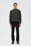 Corded Fabric Velvet Men's Black Trousers