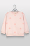 Girl's Heart Patterned Basic Sweat - 3
