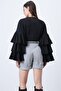 Light Gray Double Leg Double Pocket Winter Cashmere Shorts Alc-X13297 - 5