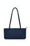 Dark Navy Blue Suede Women's Hand and Shoulder Bag