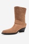 Velmor Earth Suede Genuine Leather Buckle Women's Western Boots - 8
