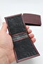 Genuine Leather Women's and Men's Burgundy Wallets and Card Holder Variations - 5