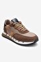 VIAN Beige Brown Genuine Leather Women's Sneakers - 3