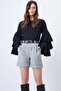 Light Gray Double Leg Double Pocket Winter Cashmere Shorts Alc-X13297 - 4