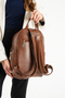Taba Women's Soft Leather-Look Multi-Compartment Daily Women's Backpack - 6