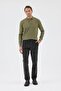 Corded Fabric Velvet Men's Khaki Trousers - 3