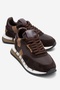 VIAN Brown Genuine Leather Women's Sneakers