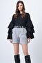 Light Gray Double Leg Double Pocket Winter Cashmere Shorts Alc-X13297 - 2