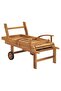 Sun Lounger Solid Teak Wood - 6