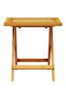 Sun Lounger with Cushion and Table Solid Wood Acacia - 6