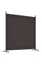3-Panel Room Divider Brown 525x180 cm Fabric - 5