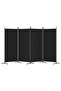 4-Panel Room Divider Black 346x180 cm Fabric - 2