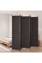 5-Panel Room Divider Brown 250x220 cm Fabric
