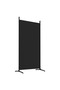 4-Panel Room Divider Black 346x180 cm Fabric - 5