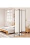 3-Panel Room Divider White 120x220 cm Fabric
