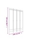 4-Panel Room Divider Brown 160x220 cm Fabric - 3