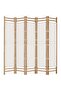 Folding 5-Panel Room Divider 200 cm Bamboo and Canvas - 4