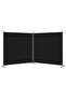 2-Panel Room Divider Black 348x180 cm Fabric - 2