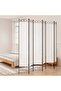 6-Panel Room Divider White 240x220 cm Fabric