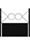 4-Panel Room Divider Black 160x180 cm - 5