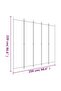 5-Panel Room Divider Brown 250x220 cm Fabric - 3