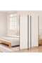 3-Panel Room Divider White 150x200 cm Fabric
