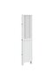Room Divider 4 Panels White Solid Wood Paulownia - 4
