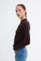 Polo Neck Zipper Blouse B0424 - 4