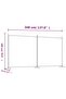 2-Panel Room Divider Black 348x180 cm Fabric - 3