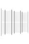 6-Panel Room Divider White 300x180 cm Fabric - 4