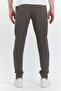 Men's Cotton Pique Zippered Pocket Sweatpants Brown 5478-K - 8