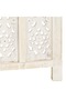Hand carved 3-Panel Room Divider White 120x165 cm Solid Mango Wood - 5
