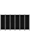 6-Panel Room Divider Black 300x180 cm