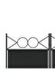 4-Panel Room Divider Black 160x220 cm Fabric - 6