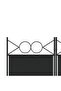 3-Panel Room Divider Black 120x220 cm Fabric - 6