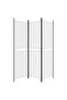 3-Panel Room Divider White 150x180 cm Fabric - 2