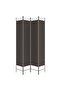 4-Panel Room Divider Brown 160x220 cm Fabric - 2