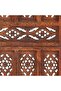 Hand carved 3-Panel Room Divider Brown 120x165 cm Solid Mango Wood - 4