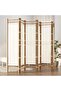 Folding 6-Panel Room Divider 240 cm Bamboo and Canvas