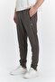 Men's Cotton Pique Zippered Pocket Sweatpants Brown 5478-K - 5