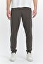 Men's Cotton Pique Zippered Pocket Sweatpants Brown 5478-K - 4