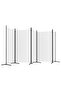 5-Panel Room Divider White 433x180 cm Fabric - 4
