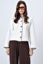 Ecru Hakim Collar Shepherd Stitched Cardigan Alc-X14726 - 6