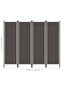 4-Panel Room Divider Anthracite 200x180 cm - 3