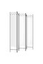 5-Panel Room Divider White 200x220 cm Fabric - 4