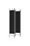 4-Panel Room Divider Black 160x220 cm Fabric - 4
